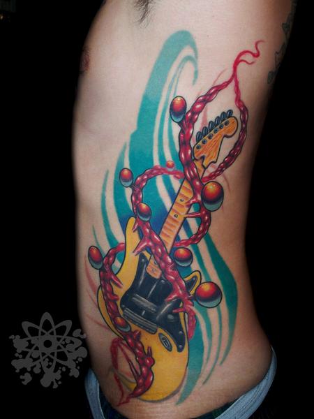 Tattoos - Double helix guitar - 63933